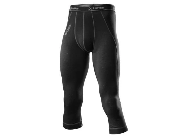Loffler Warm+ Wollen Thermobroek 3/4 lengte Heren - Zwart