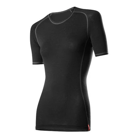 Loffler Naadloos Thermoshirt Korte Mouw Warm Dames - Zwart