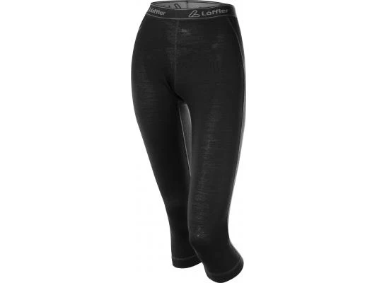 Loffler Thermobroek Marino Wol Thermobroek 3/4 Marino Wol Dames - Zwart