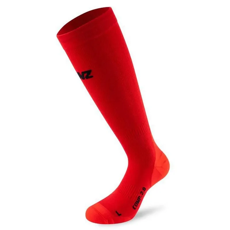 Lenz Compression 2.0 Merino skisokken rood
