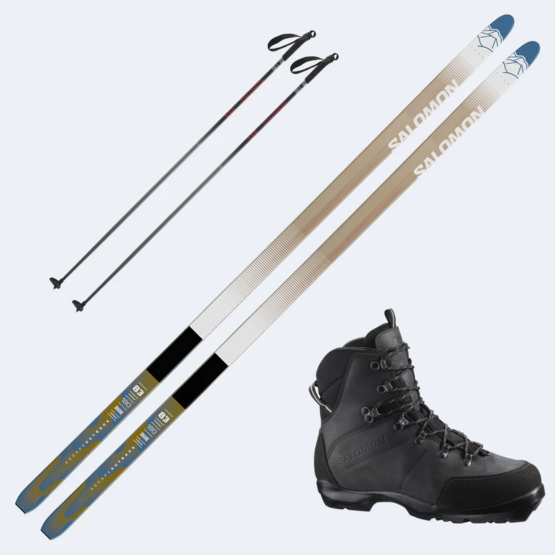2024 Salomon Escape Outback 83 Positrack Skis with Salomon Escape Outback Boots and Poles