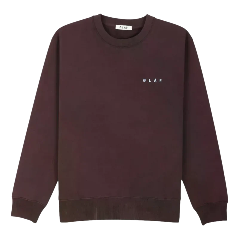 Olaf Lasso Face Crewneck Trui Choco Plum - Match Laren