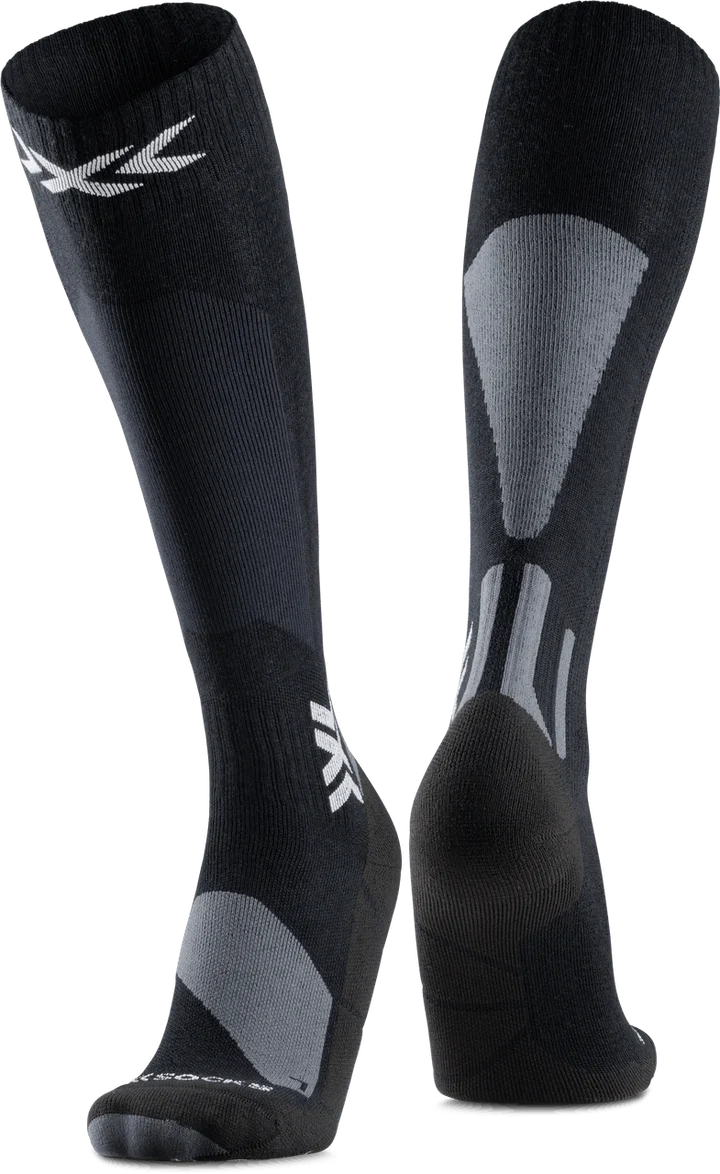 X-Socks Ski Discover Merino OTC skisokken zwart/grijs unisex