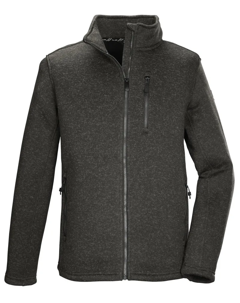 Killtec KOW 73 Gebreid Fleece Vest Heren - Groen/Antraciet