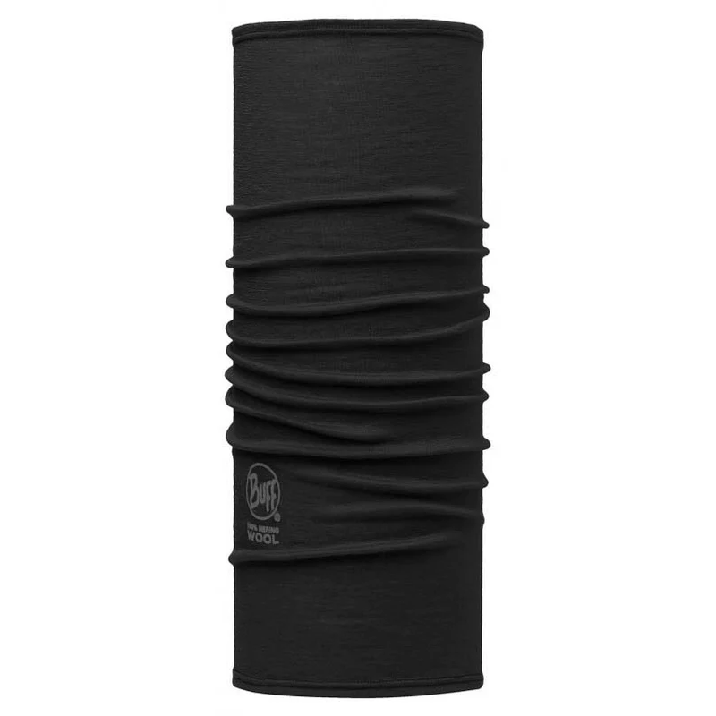Buff Midweight Merino Wool Solid Black