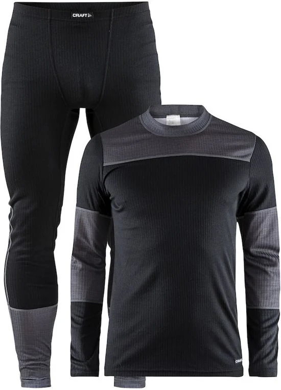 Craft multi duo pakket broek/shirt Heren Black/Grey Melange