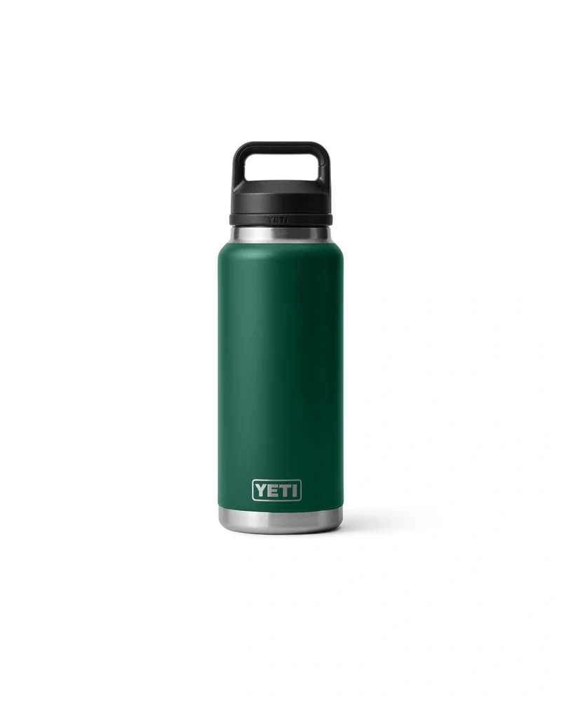 Yeti Rambler 36 Oz Bottle Chug Black Forest Green [1L]
