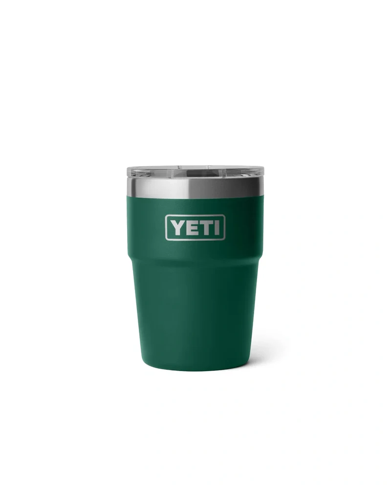 Yeti Rambler 16 Oz Stackable Cup Black Forest Green [473ml]