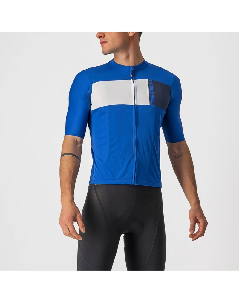 CASTELLI PROLOGO 7 單車衫 短袖騎行衣 義大利藍色/象牙色