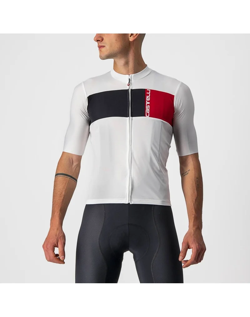 CASTELLI PROLOGO 7 單車衫 短袖騎行衣 象牙色/淺黑色/紅色