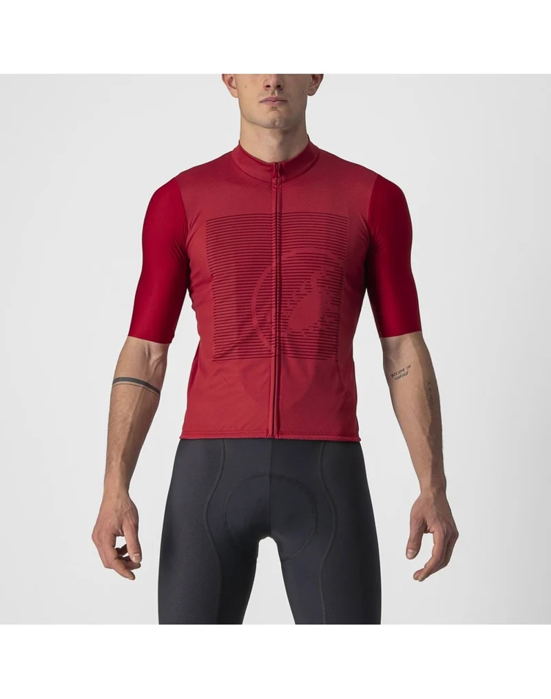CASTELLI BAGARRE 單車衫 短袖騎行衣 紅色/酒紅色