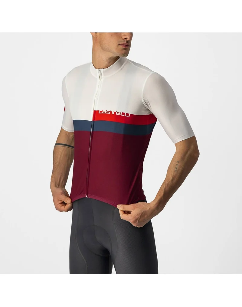CASTELLI A BLOCCO 單車衫 短袖騎行衣 象牙色/紅色/藍色