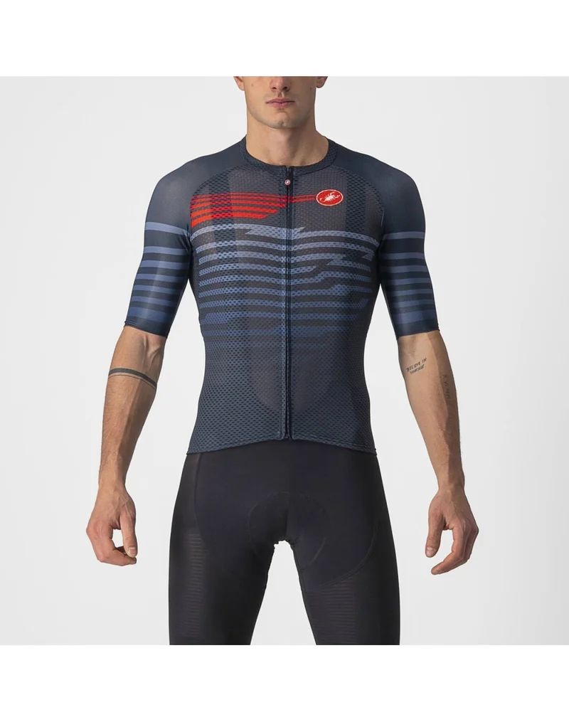 CASTELLI CLIMBER'S 3.0 單車衫 短袖騎行衣 藍色/紅色