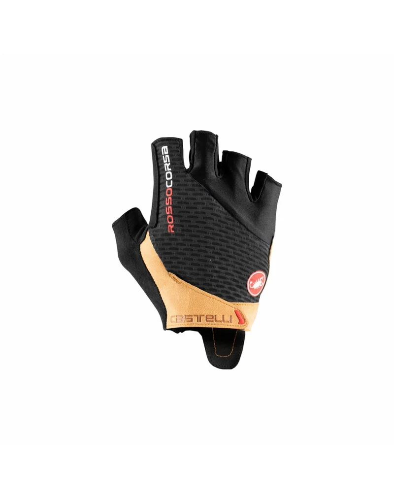 CASTELLI ROSSO CORSA PRO V GLOVE BLACK/TAN 單車手套