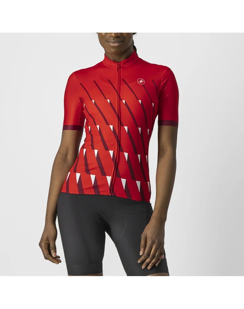 CASTELLI PENDIO JERSEY WOMEN RED/BORDEAUX/WHITE
