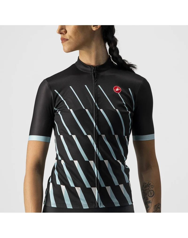 CASTELLI PENDIO JERSEY WOMEN LIGHT BLACK/SKYLIGHT/WHITE