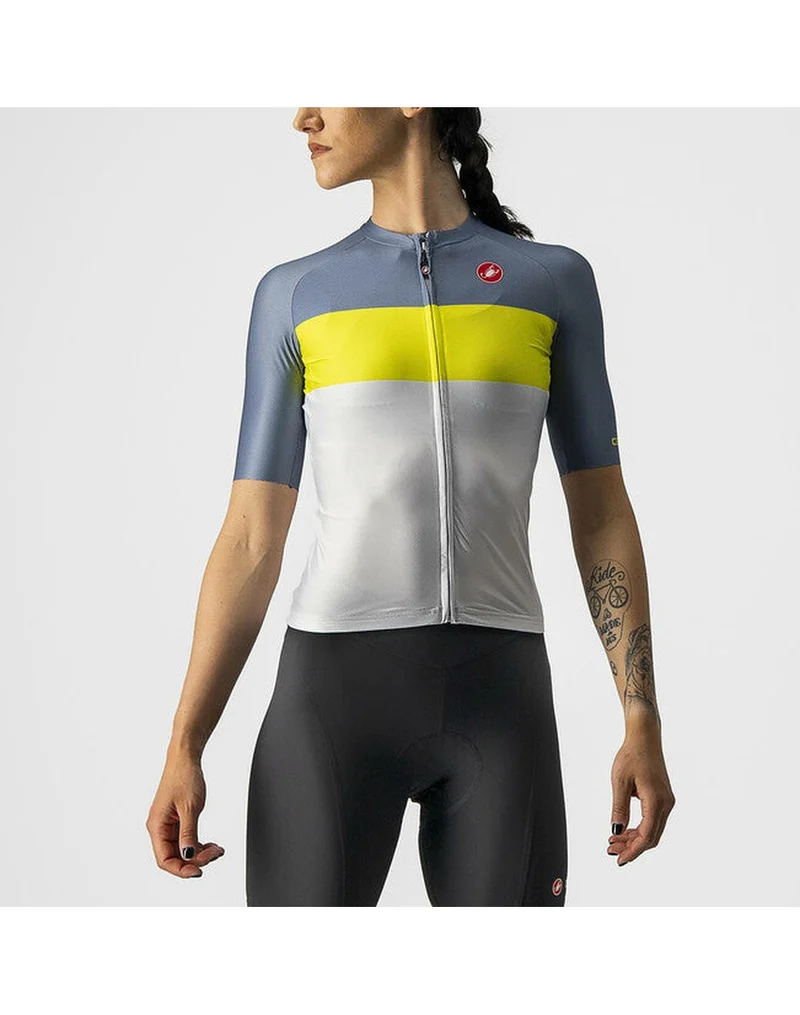 CASTELLI AERO PRO WOMEN JERSEY SILVER GRAY SULPHUR LIGHT STEE 單車衫