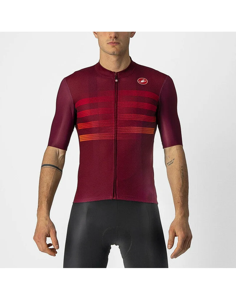 CASTELLI ENDURANCE PRO JERSEY BORDEAUX RED ORANGE 單車衫