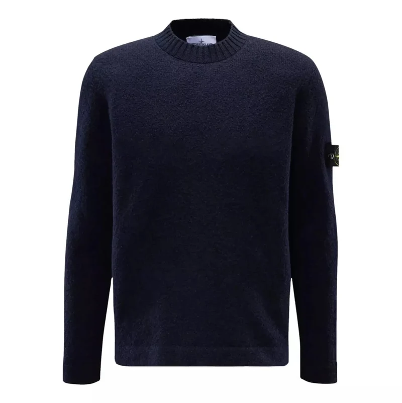 Stone Island Wollen Trui Marineblauw - Match Laren
