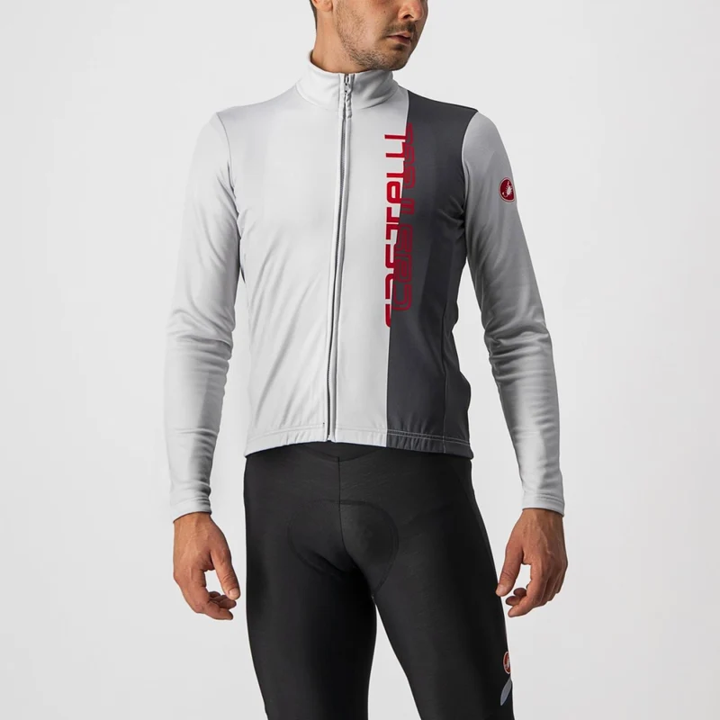CASTELLI TRAGUARDO JERSEY FZ SILVER GRAY/DARK GRAY 單車衫