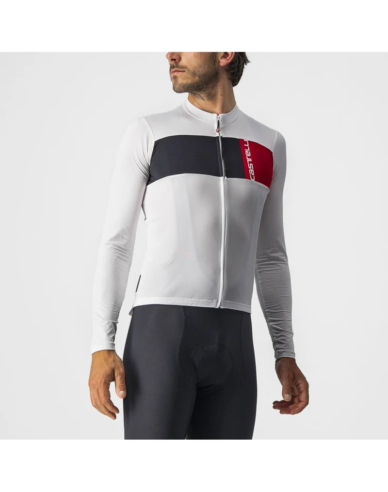 CASTELLI PROLOGO 7 LONG SLEEVE JERSEY IVORY/LIGHT BLACK/RED 單車衫