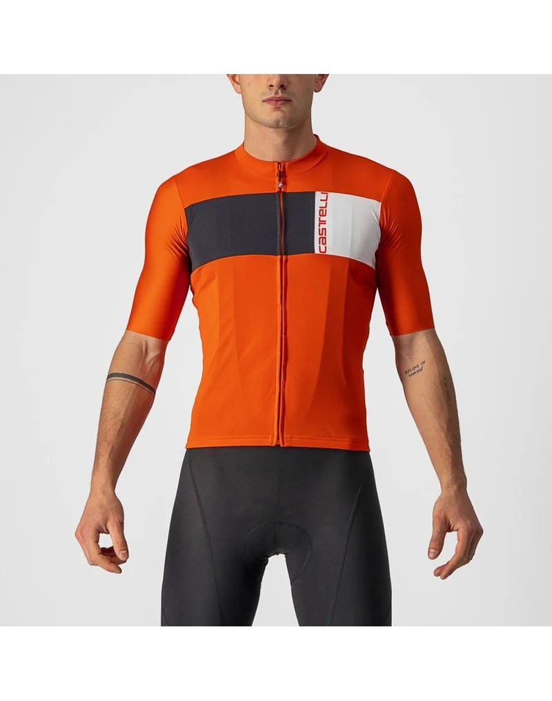 CASTELLI PROLOGO 7 單車衫 短袖騎行衣 火紅色/淺黑色/象牙色