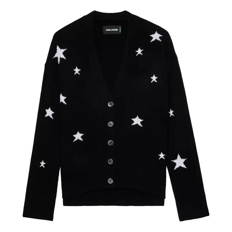 Zadig & Voltaire Mirka Vest Zwart Met Sterren - Match Laren