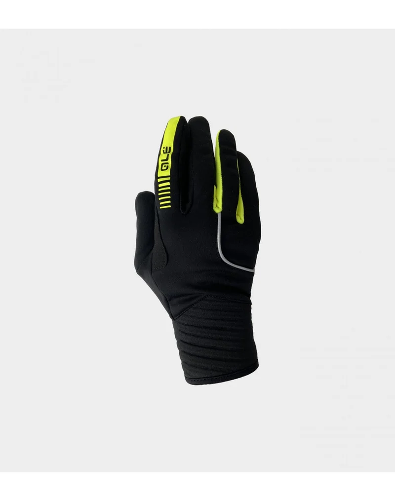 ALE ACCESSORY WINDPROTECTION WINTER 單車手套 黑-熒光黃色