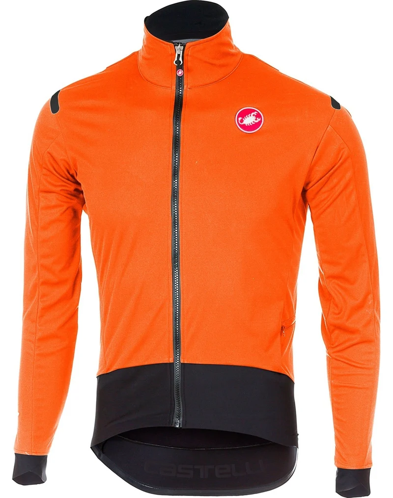 CASTELLI ALPHA ROS LIGHT JACKET ORANGE BLACK