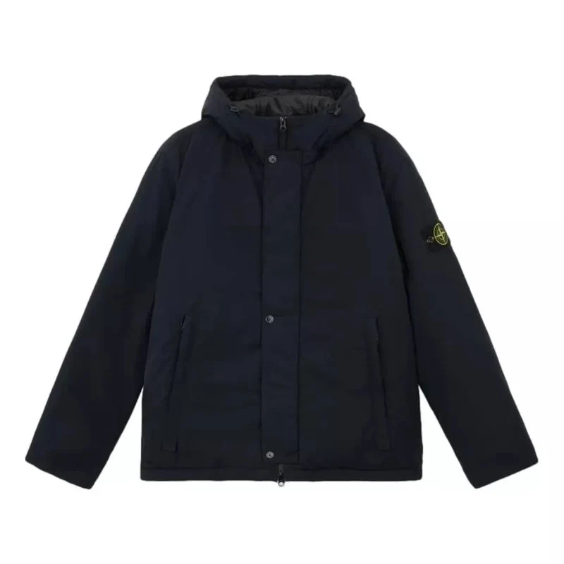 Stone Island 43426 Polyester Micro Twill Jas Marine - Match Laren