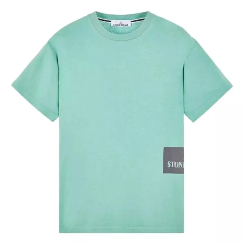 STONE ISLAND T-Shirt Institutional One Print Lichtgroen - Match Laren