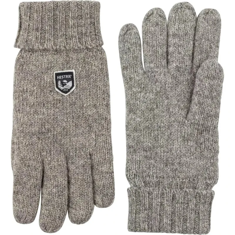 Hestra gloves grey wool - match laren