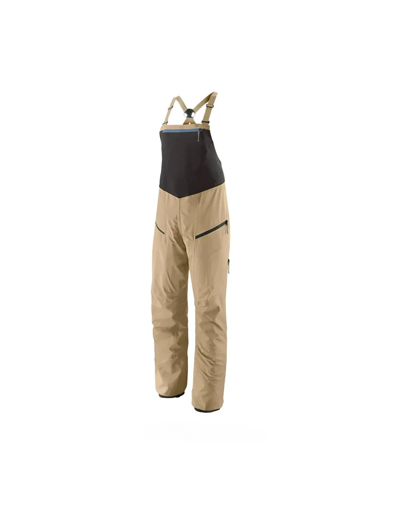 Patagonia Women's Snowdrifter H2No Snowboard Bibs Oar Tan