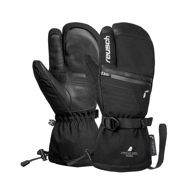 Reusch Lando R-TEX XT Lobster skihandschoenen 3-finger zwart/grijs