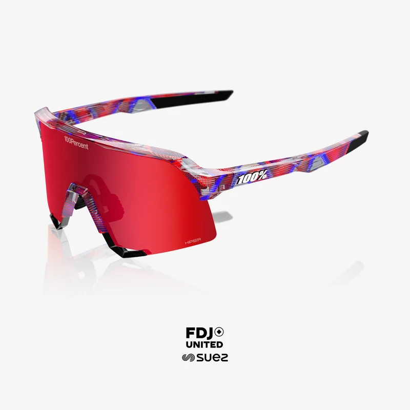 S3 LE FDJ Gloss Translucent Red/Blue HiPER Fire Red Mirror Lens