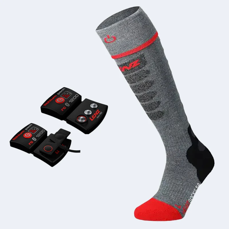 Lenz Heat Sock 5.1 Toe Cap Slim Fit w/ Lithium Pack rcB 1200 Battery