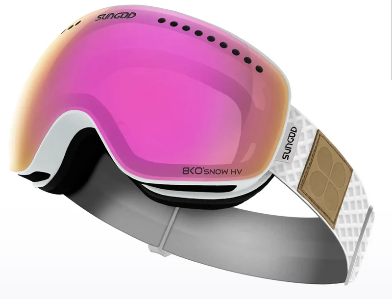 SunGod Snipers Skibril - Wit/Roze