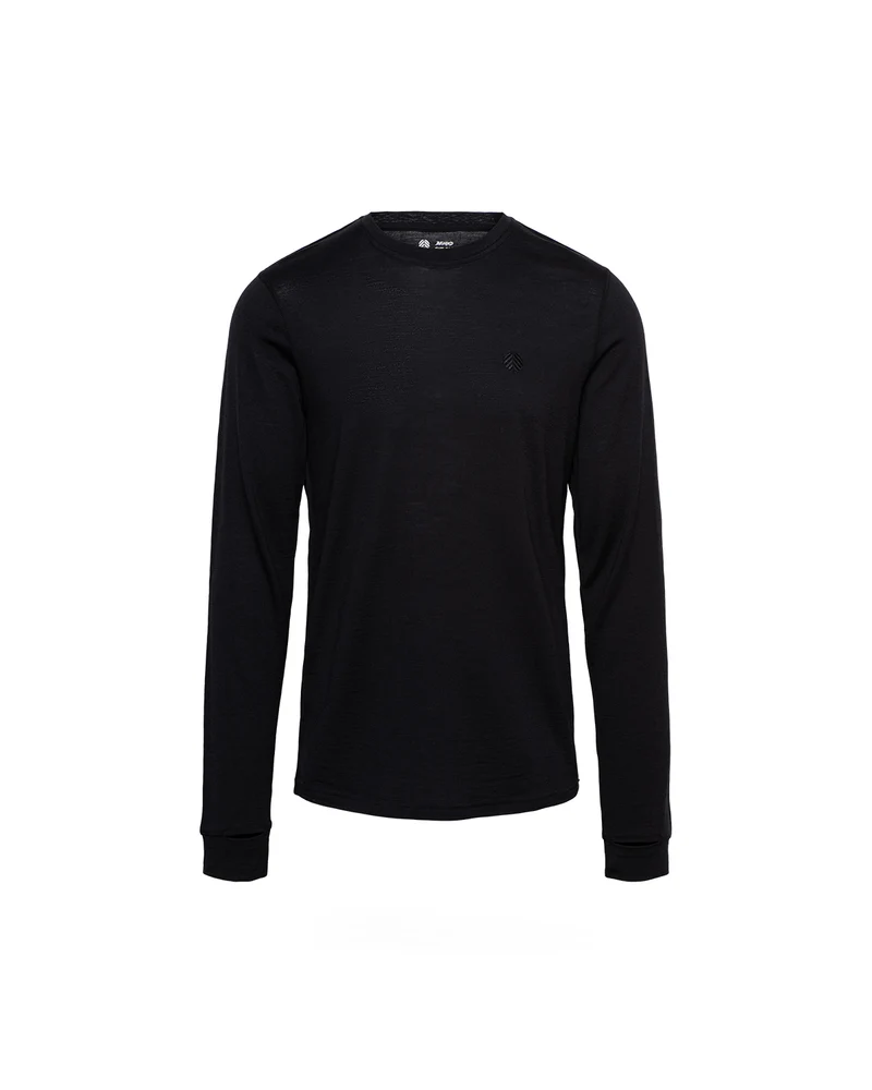 Behind The Pines Performance Base Layer Merino L/S Shirt 190 Black