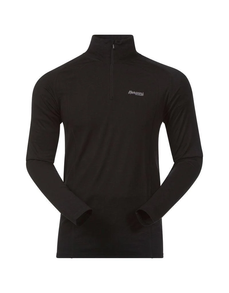 Bergans Fjellrapp thermoshirt half zip heren zwart