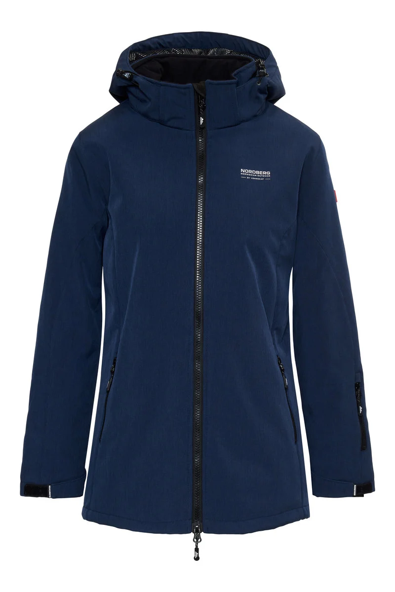 Nordberg Olla Gevoerde Softshell Ski Jas Dames - Navy