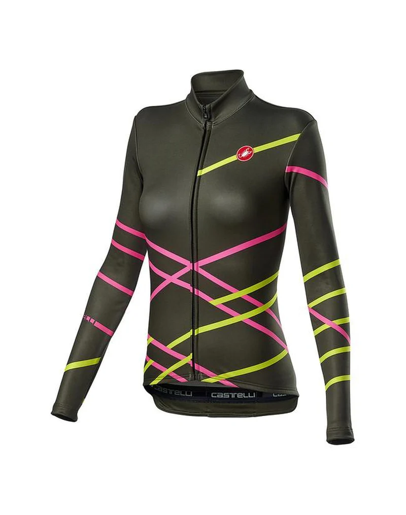 CASTELLI DIAGONAL W JERSEY FZ MILITARY GREEN