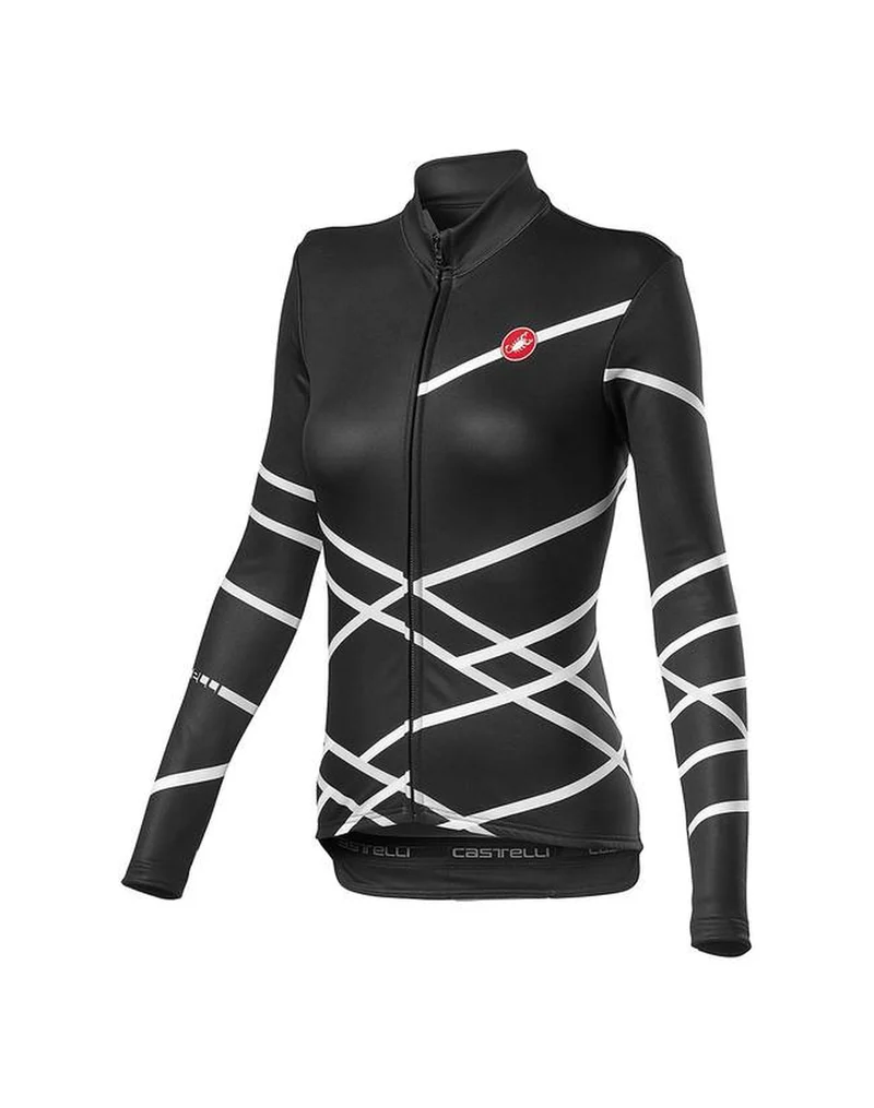 CASTELLI DIAGONAL W JERSEY FZ LIGHT BLACK