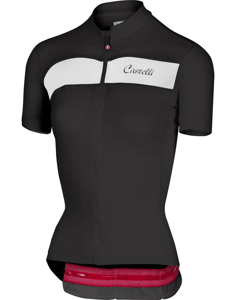 CASTELLI SCHEGGIA SS JERSEY FZ black white