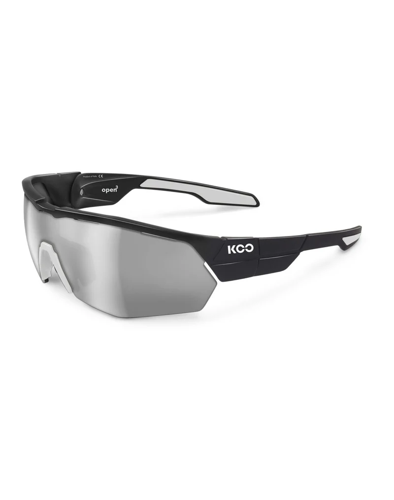 KOO OPEN CUBE Sunglasses Black White Smoke Mirror Lenses AsianFit-M 太陽眼鏡 單車眼鏡