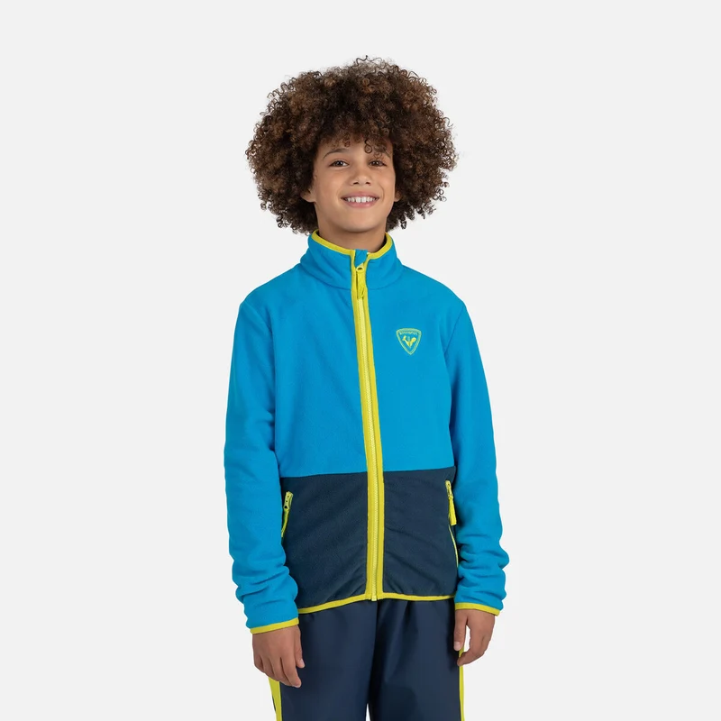 Rossignol Jr Strawpile FZ kinder fleece vest blauw