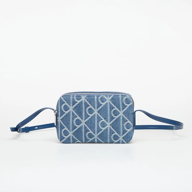 Emblem Aop Denim Camera Bag