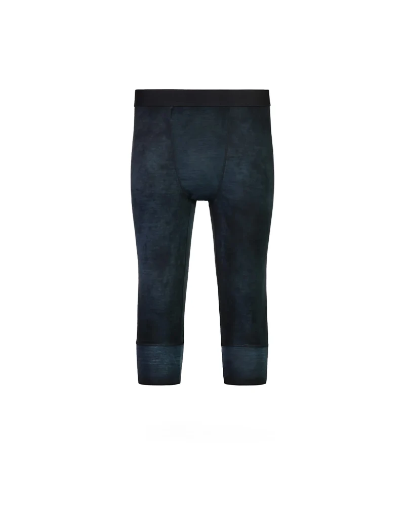 Mons Royale Mens Cascade Merino Flex 200 3/4 Legging Black Storm Wash