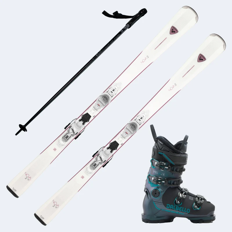 2026 Rossignol Nova 2 Women's Skis with Dalbello Veloce 75 MV Boots and Poles