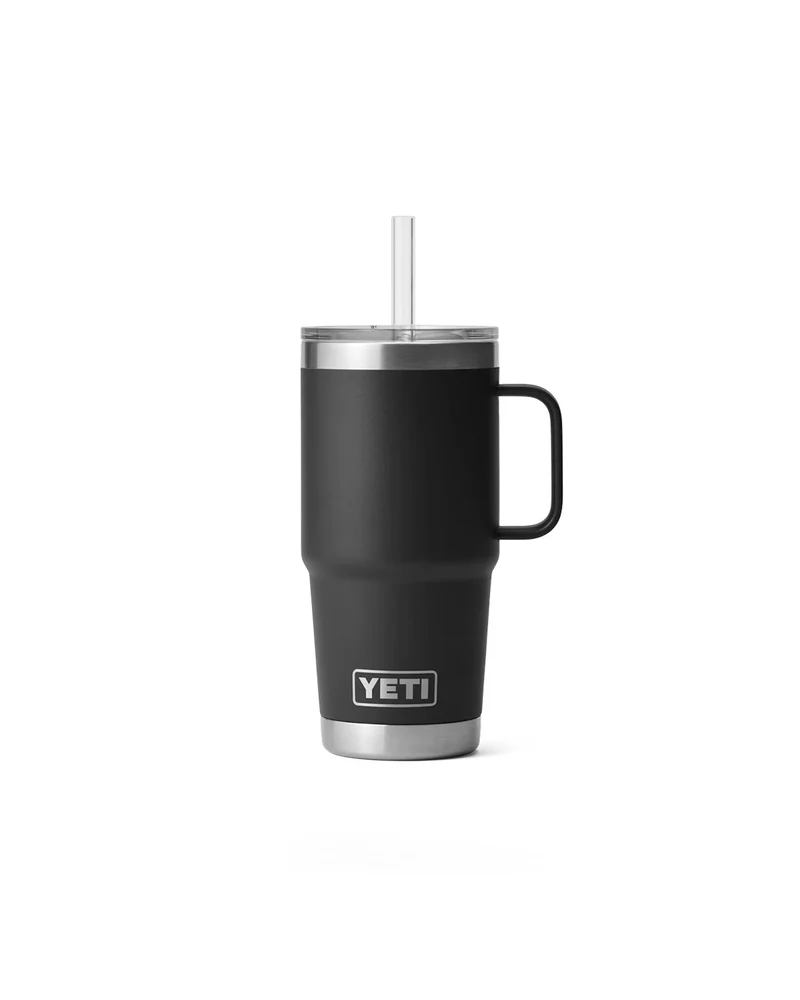 Yeti Rambler 25 Oz Straw Mug Black [739ml]
