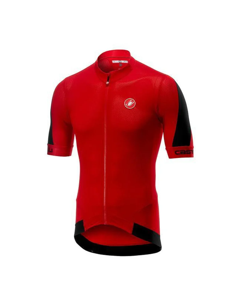 CASTELLI VOLATA 2 短袖騎行衣 紅色 黑色